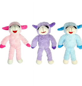 Multipet Multipet 14 in. Floppy Lamb Chop Dog Toy Pink/Purple/Blue
