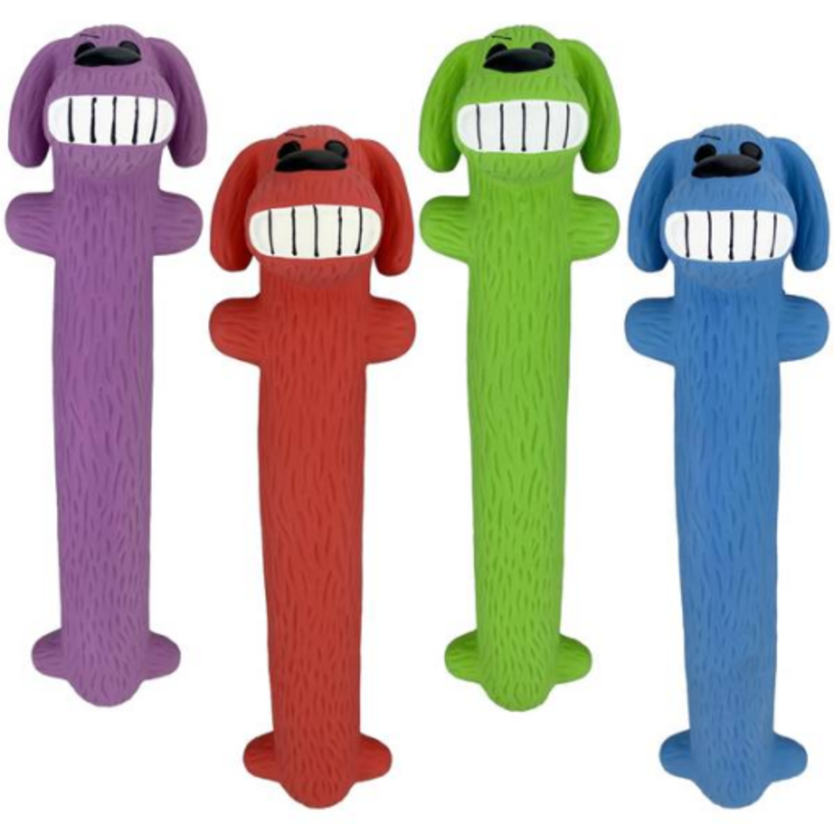 Multipet Multipet 12 in. Loofa Latex Dog Toy Assorted