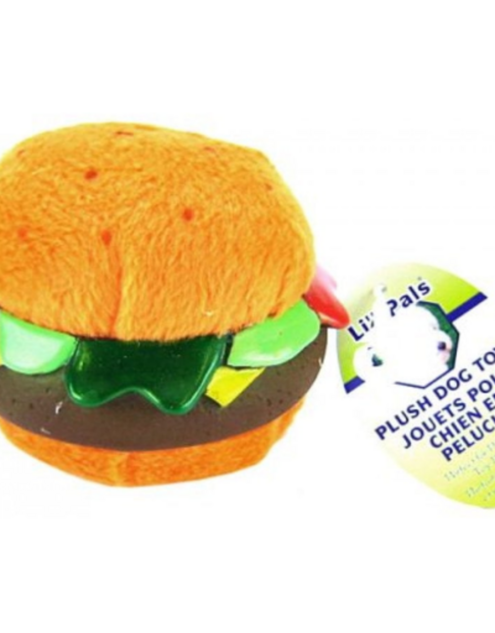 Coastal Pet Products Lil Pals Plush Hamburger Dog Toy