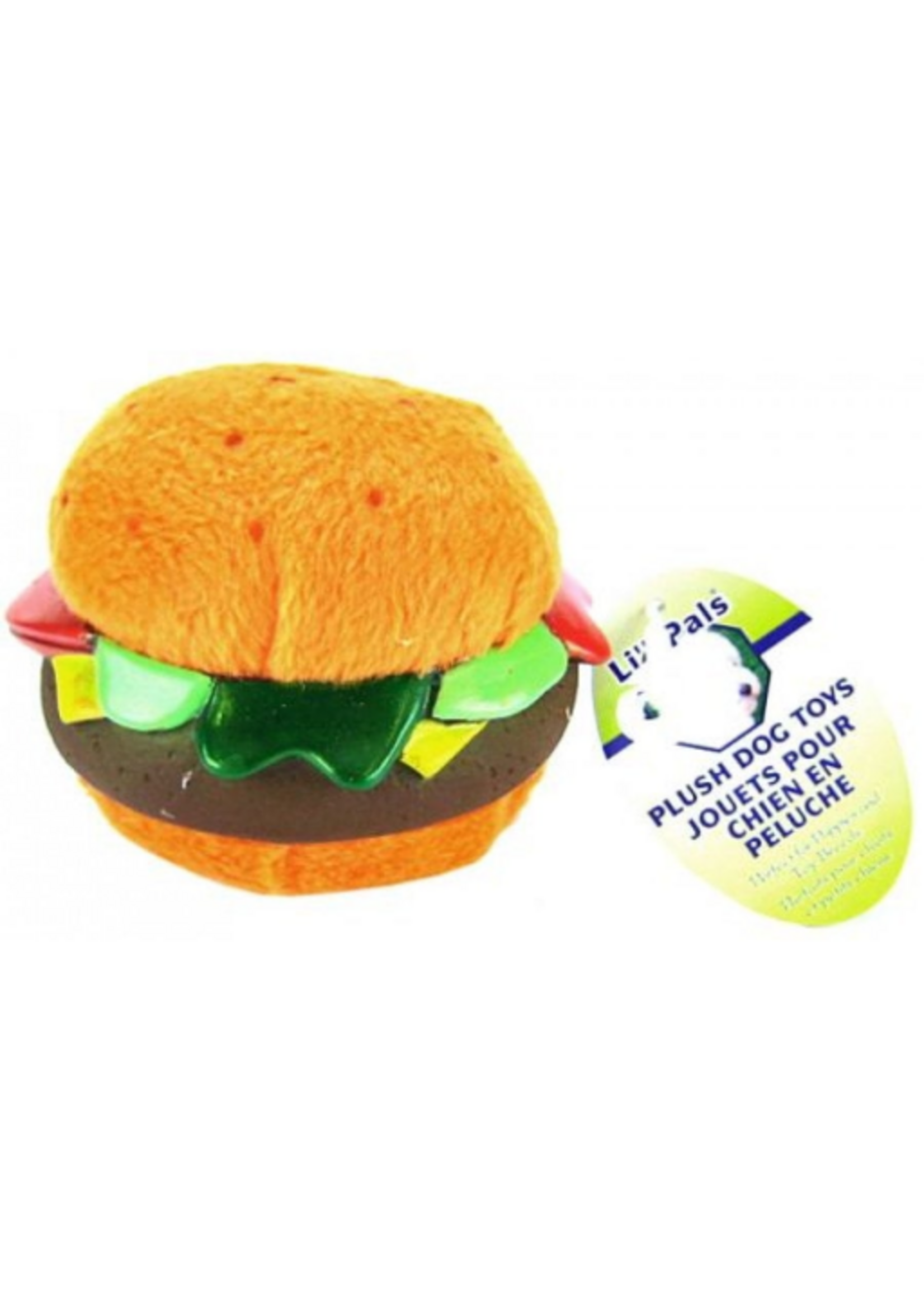 Coastal Pet Products Lil Pals Plush Hamburger Dog Toy