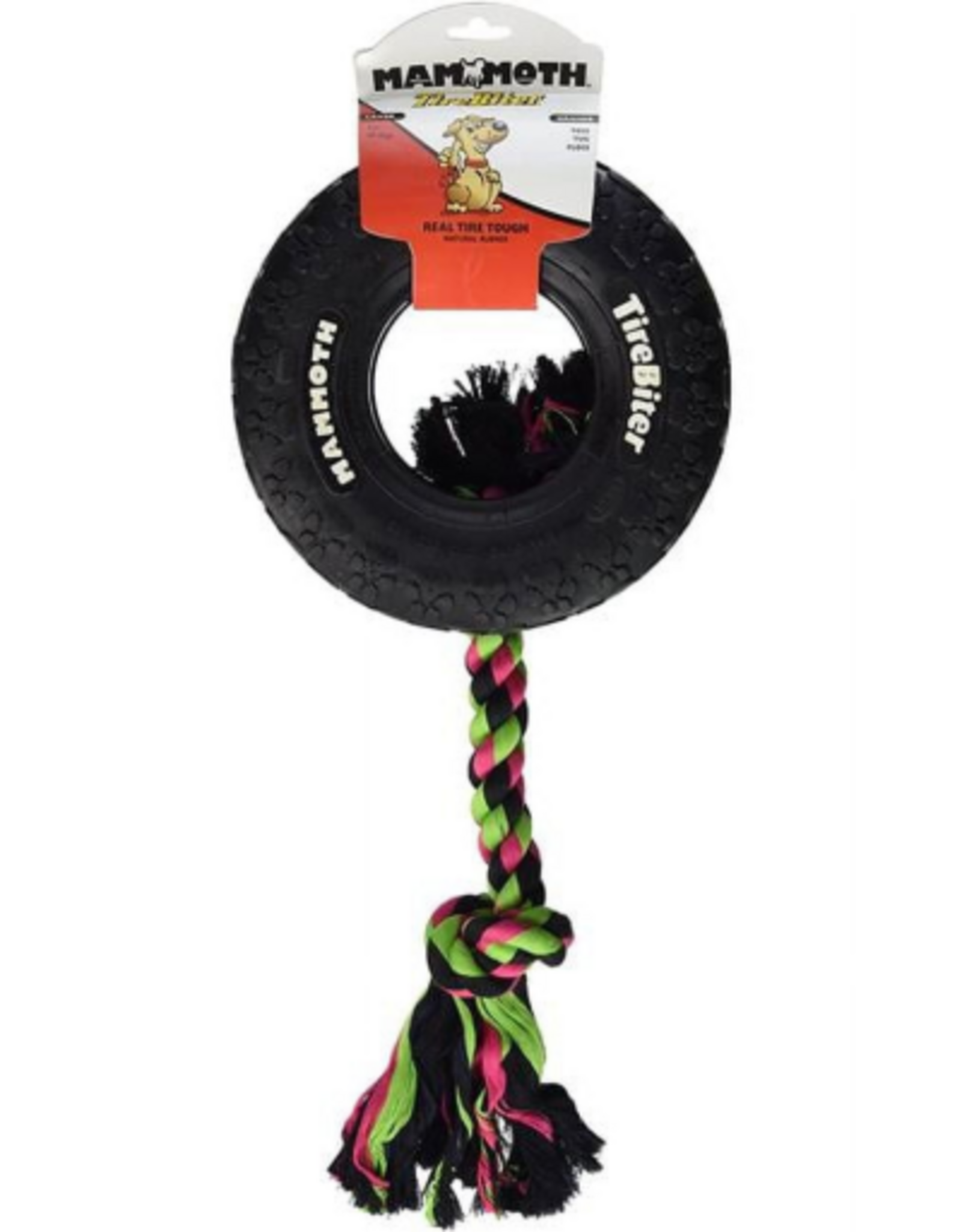 Mammoth Mammoth Pet 7 in. Tirebiter II with Rope Dog Toy - Extra Large