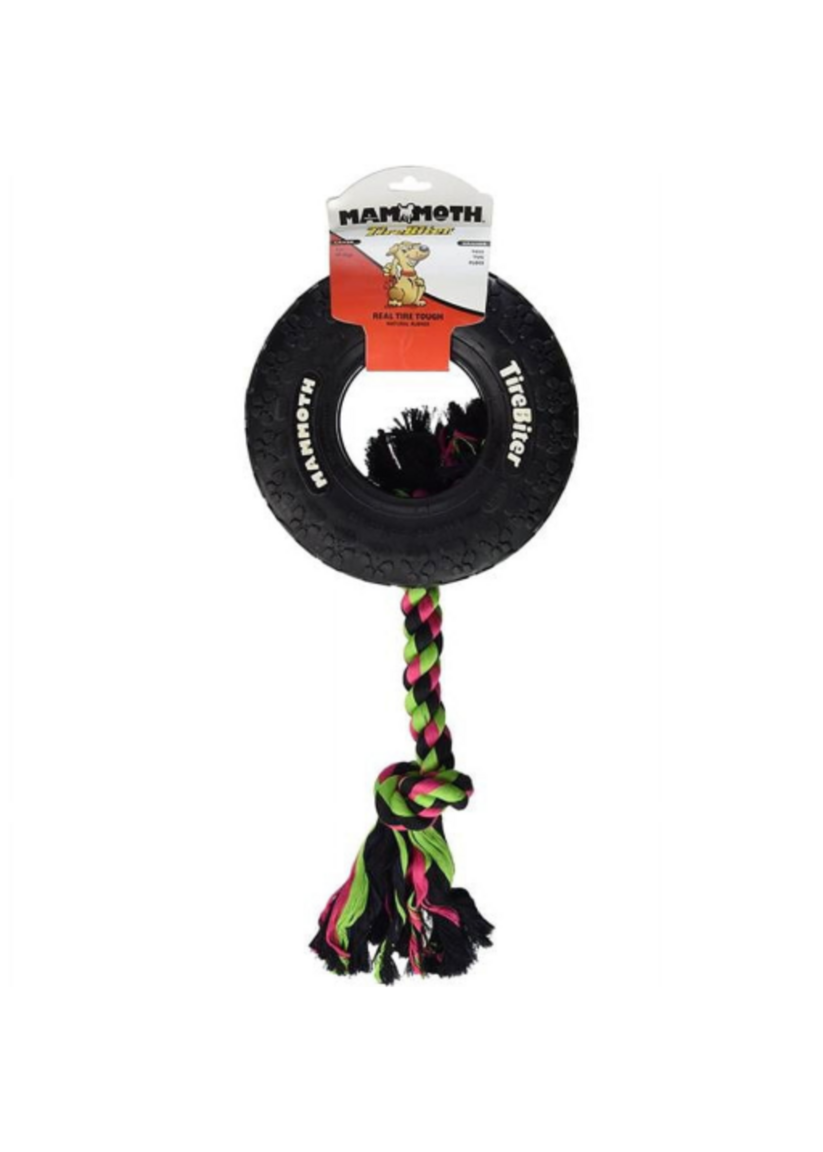 Mammoth Mammoth Pet 7 in. Tirebiter II with Rope Dog Toy - Extra Large