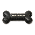 Mammoth Mammoth Pet TireBiter Bone with Treat Station Dog Toy Black Large 7.25"