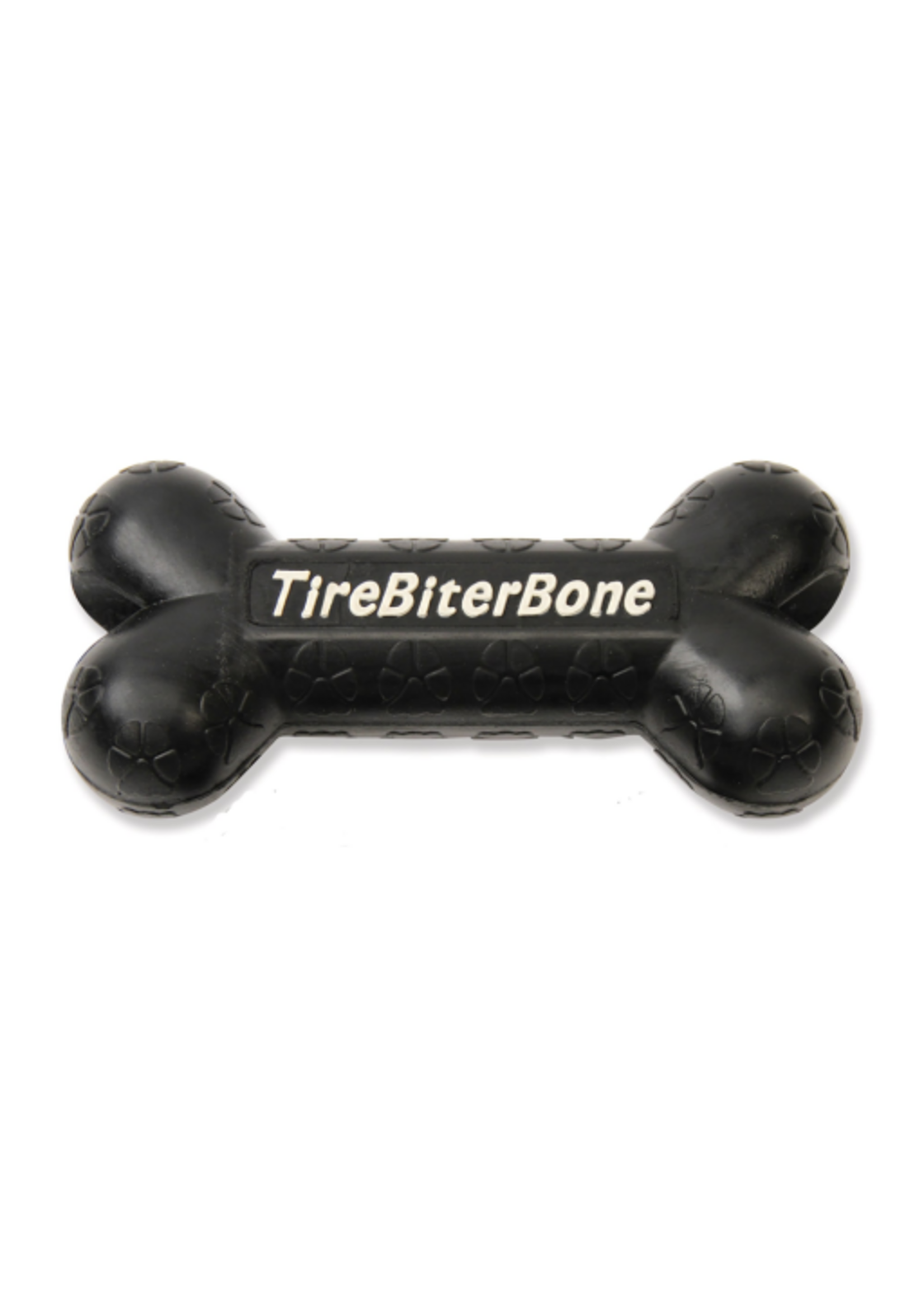 Mammoth Mammoth Pet TireBiter Bone with Treat Station Dog Toy Black Large 7.25"