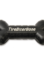 Mammoth Mammoth Pet TireBiter Bone with Treat Station Dog Toy Black Large 7.25"