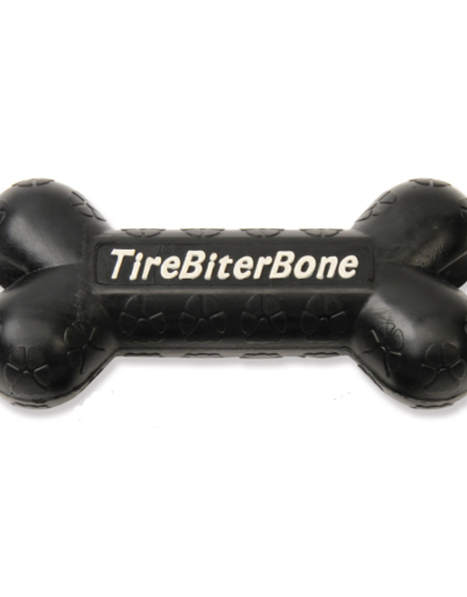 Mammoth Mammoth Pet TireBiter Bone with Treat Station Dog Toy Black Large 7.25"