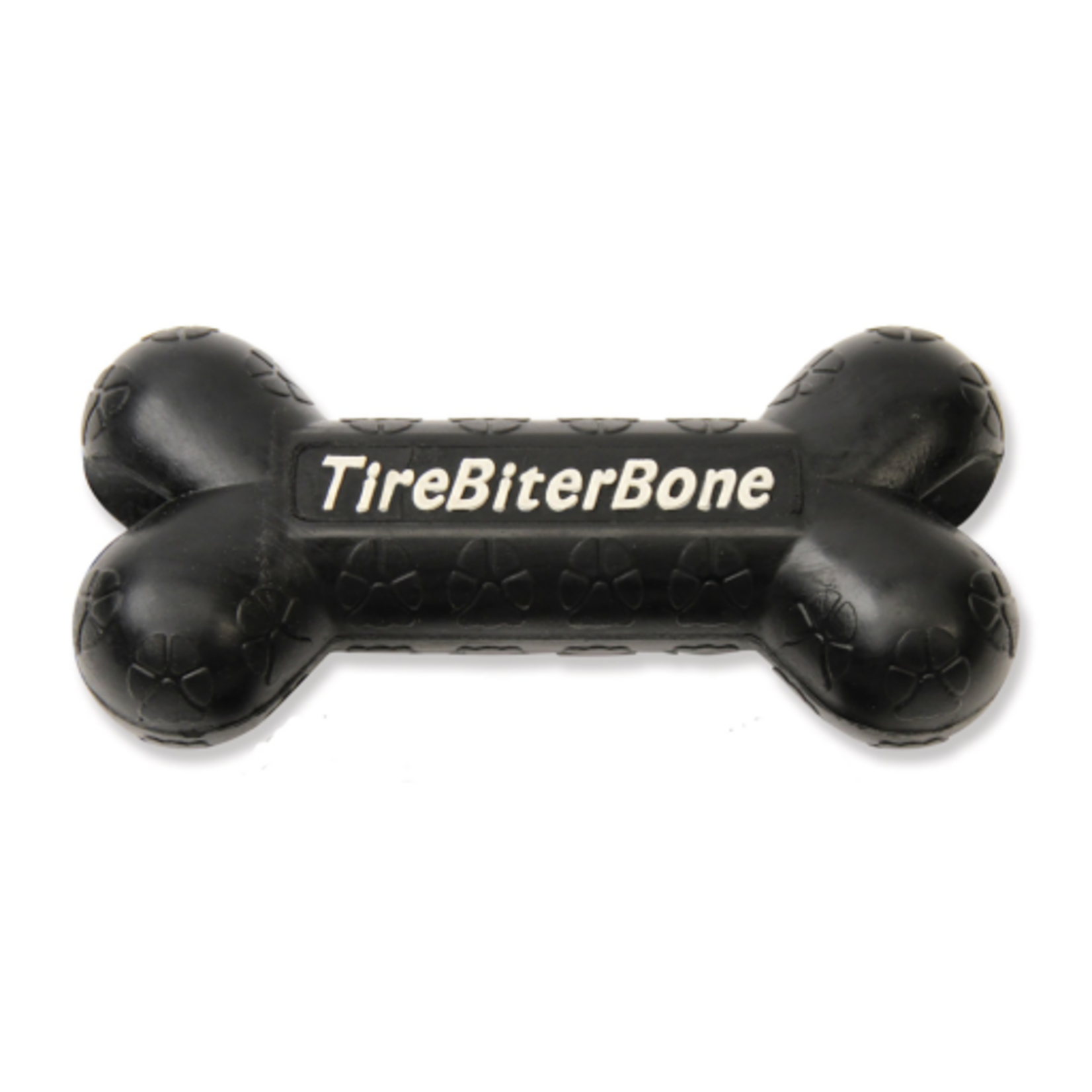 Mammoth Mammoth Pet TireBiter Bone with Treat Station Dog Toy Black Large 7.25"