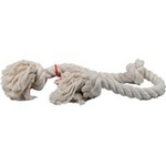 Mammoth Mammoth Flossy Chews 3 Knot Rope Tug Dog Toy White X-Large 36"