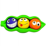 Multipet Multipet Three Peas in a Pod Latex 4-1 Dog Toy with Squeaker Balls inside Squeaker Pod  7.5