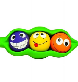 Multipet Multipet Three Peas in a Pod Latex 4-1 Dog Toy with Squeaker Balls inside Squeaker Pod  7.5