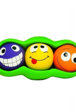 Multipet Multipet Three Peas in a Pod Latex 4-1 Dog Toy with Squeaker Balls inside Squeaker Pod  7.5
