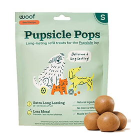 Woof Woof Pupsicle Refills - BEEF PEANUT BUTTER POPS SMALL 6OZ