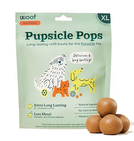 Woof Woof Pupsicle Refills - BEEF PEANUT BUTTER POPS XLARGE 12OZ