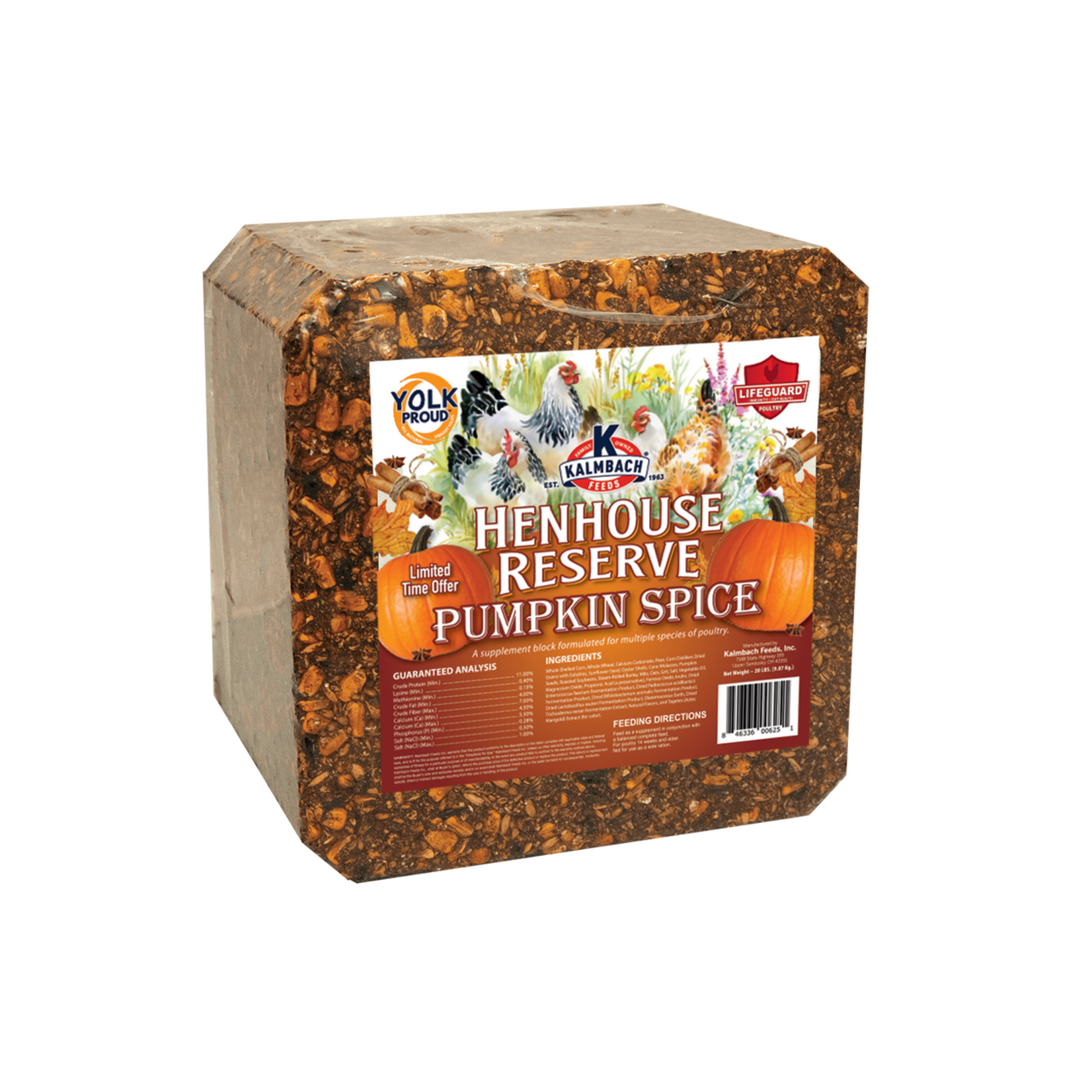 Kalmbach KALMBACH HENHOUSE RESERVE PUMPKIN SPICE BLOCK - 20 lb