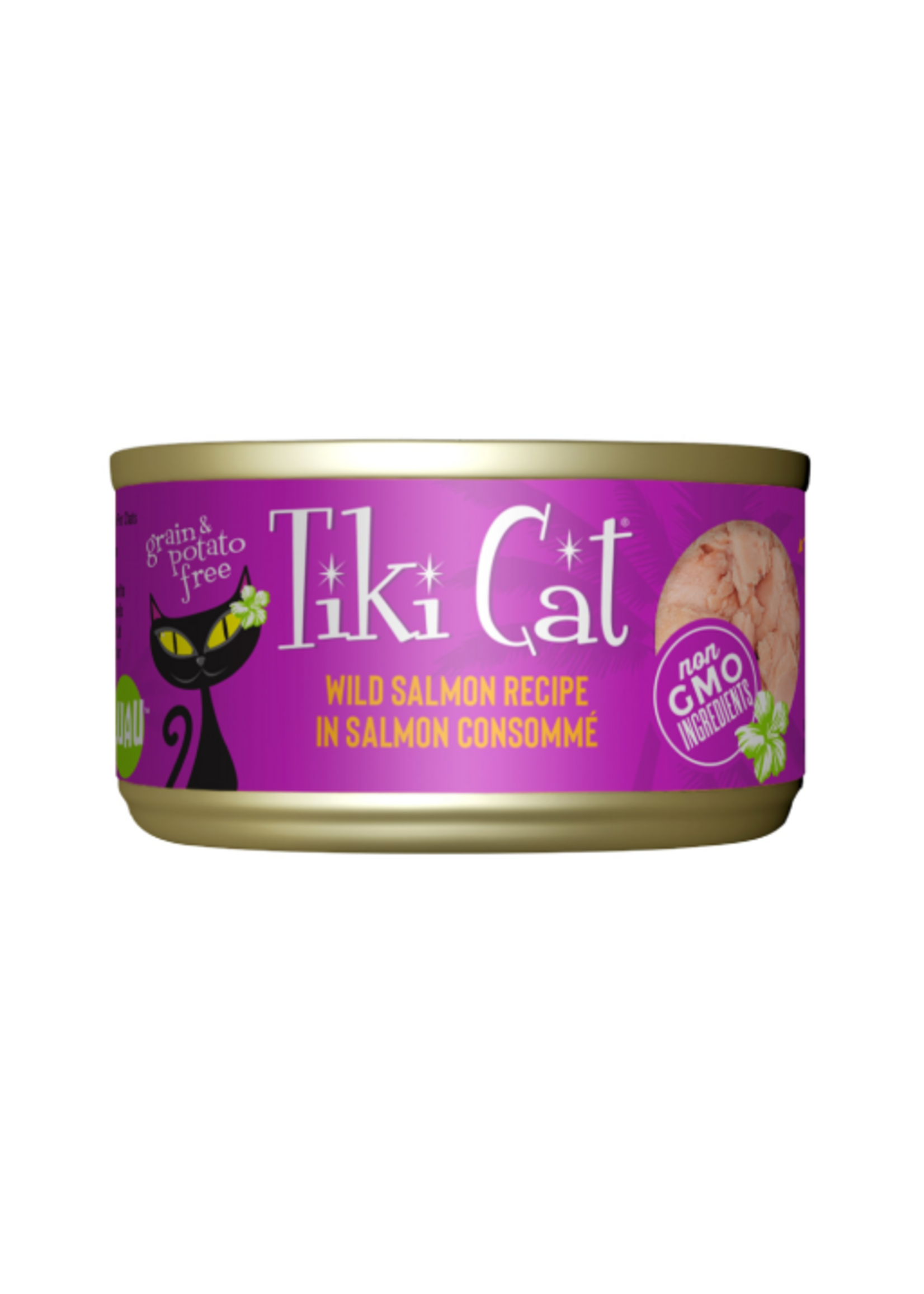 Tiki Cat Tiki Cat Hanalei Luau Wild Salmon in Consomme Wet Cat Food 2.8 oz Cans Case of 12
