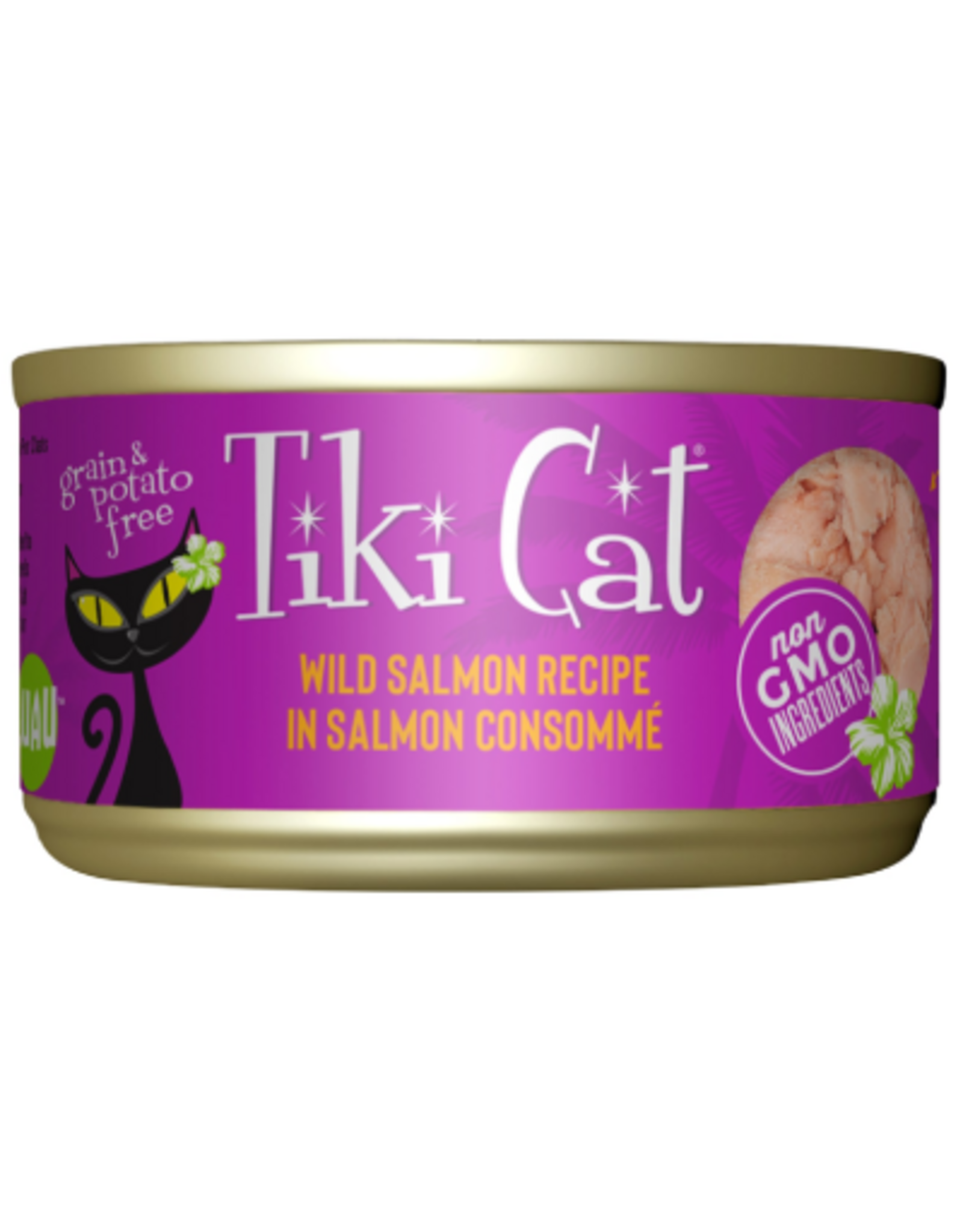 Tiki Cat Tiki Cat Hanalei Luau Wild Salmon in Consomme Wet Cat Food 2.8 oz Cans Case of 12