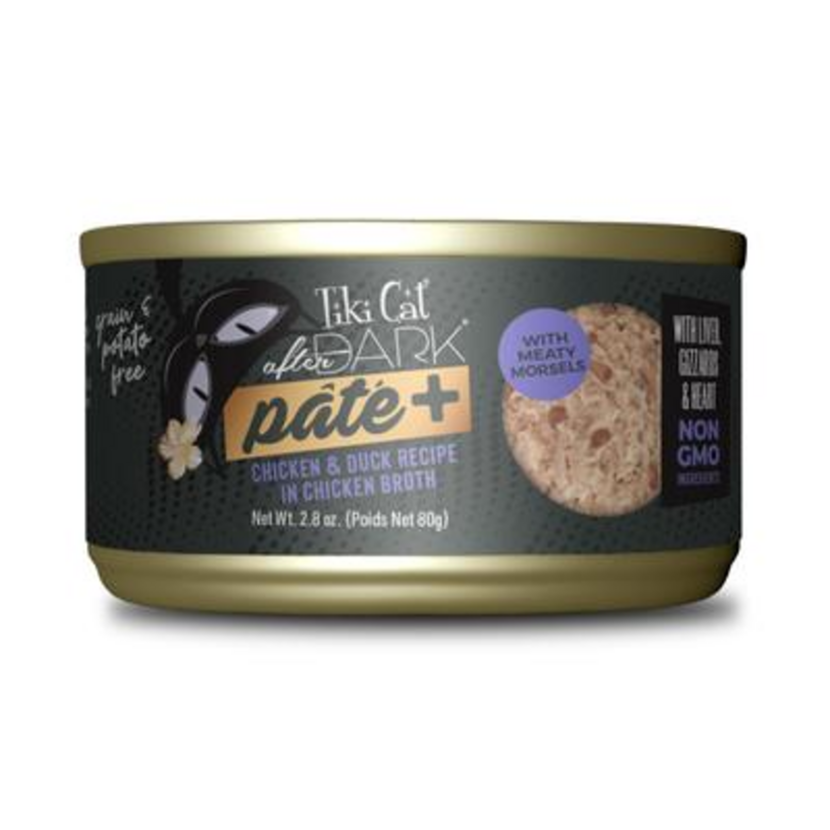 Tiki Cat Tiki Cat After Dark Pate Chicken & Duck Wet Cat Food 2.8 oz. Cans Case of 12