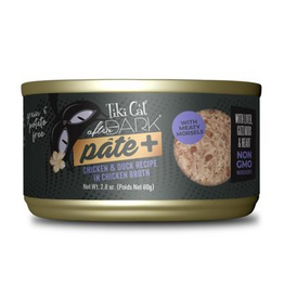 Tiki Cat Tiki Cat After Dark Pate Chicken & Duck Wet Cat Food 2.8 oz. Cans Case of 12
