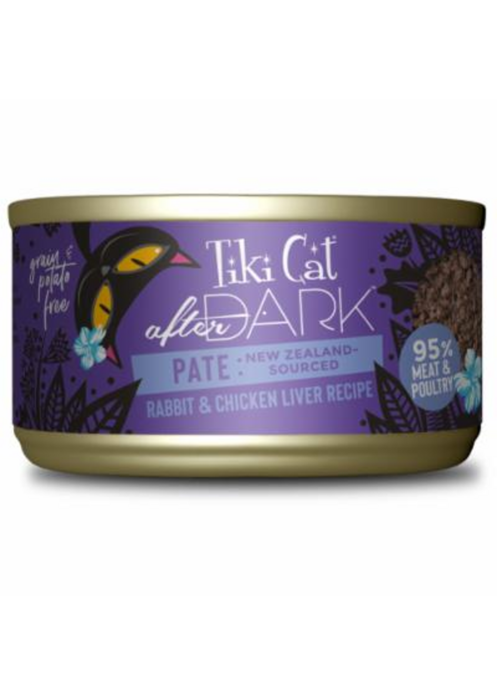 Tiki Cat Tiki Cat After Dark Rabbit Pate Wet Cat Food 3 oz. Cans Case of 12