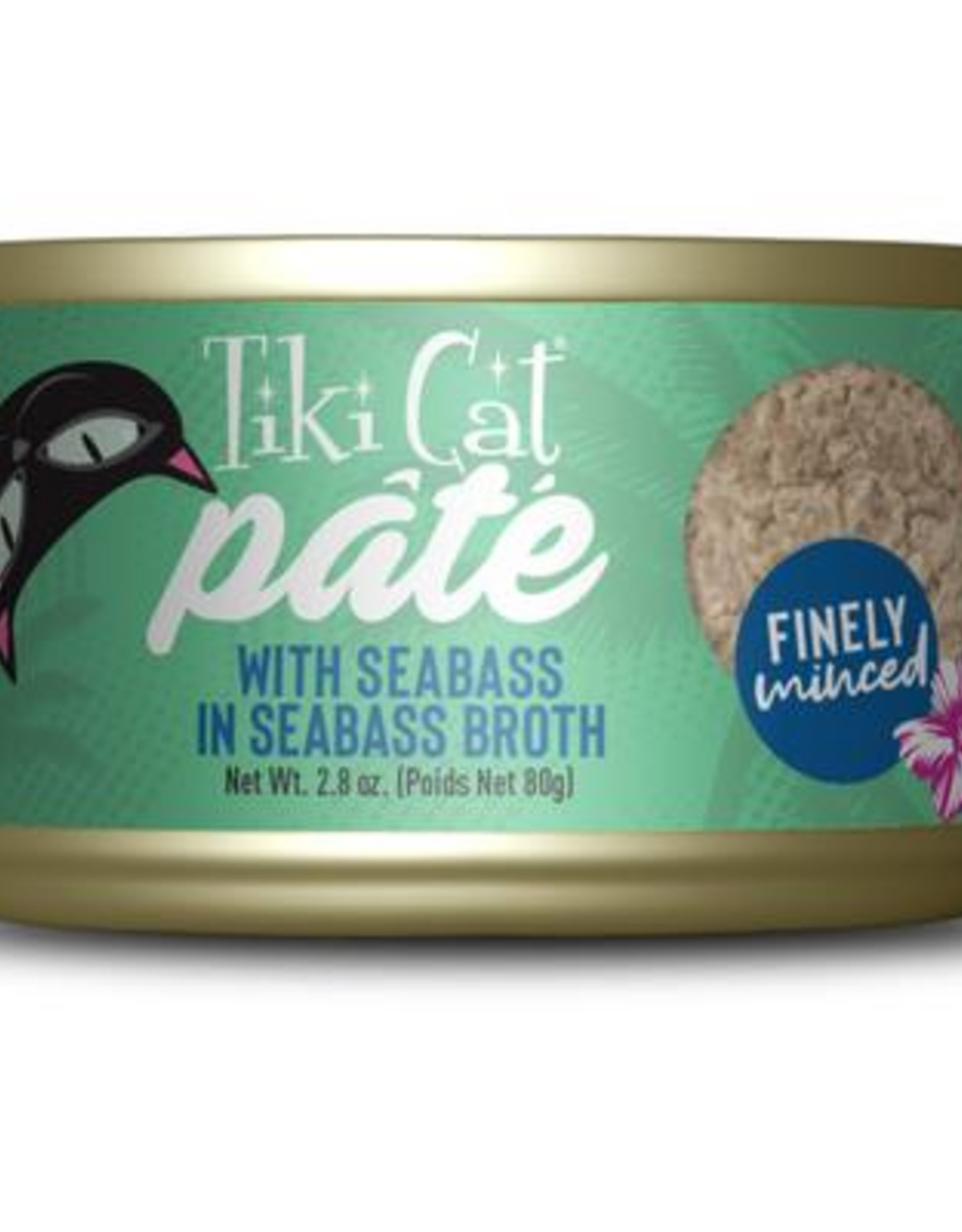 Tiki Cat Tiki Cat Luau Seabass Pate Wet Cat Food 2.8 oz. Cans Case of 12