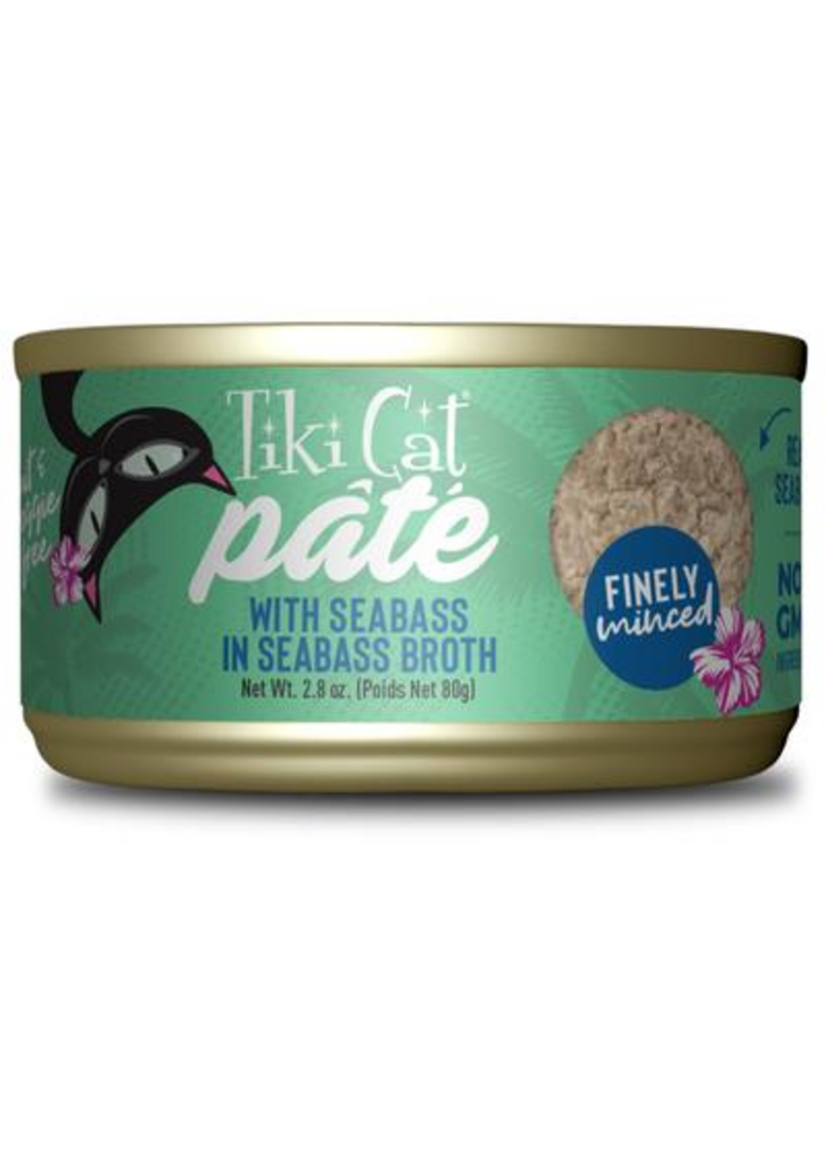 Tiki Cat Tiki Cat Luau Seabass Pate Wet Cat Food 2.8 oz. Cans Case of 12