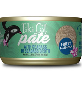 Tiki Cat Tiki Cat Luau Seabass Pate Wet Cat Food 2.8 oz. Cans Case of 12