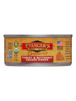 Evanger's Evanger's Organics Turkey & Butternut Squash Wet Cat Food 5.5 Oz Cans Case of 24