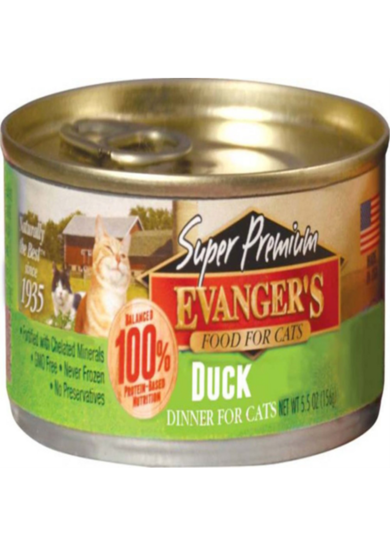 Evanger's Evanger's Super Premium Duck Dinner Wet Cat Food - 5.5 Oz