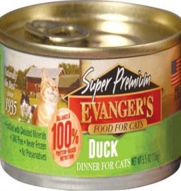 Evanger's Evanger's Super Premium Duck Dinner Wet Cat Food - 5.5 Oz Cans Case of 24