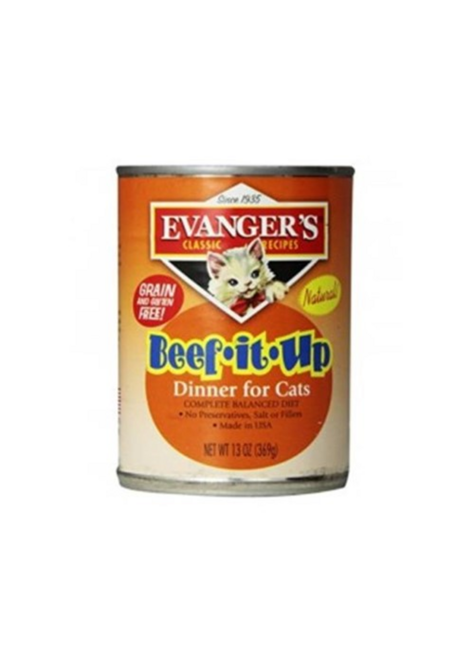 Evanger's Evanger's Natural Classic Beef It Up Dinner Wet Cat Food 12.8 oz. Cans Case of 12