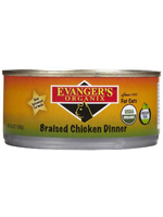 Evanger's Evanger's Organic Braised Chicken Wet Cat Food - 5.5 Oz Cans Case of 24