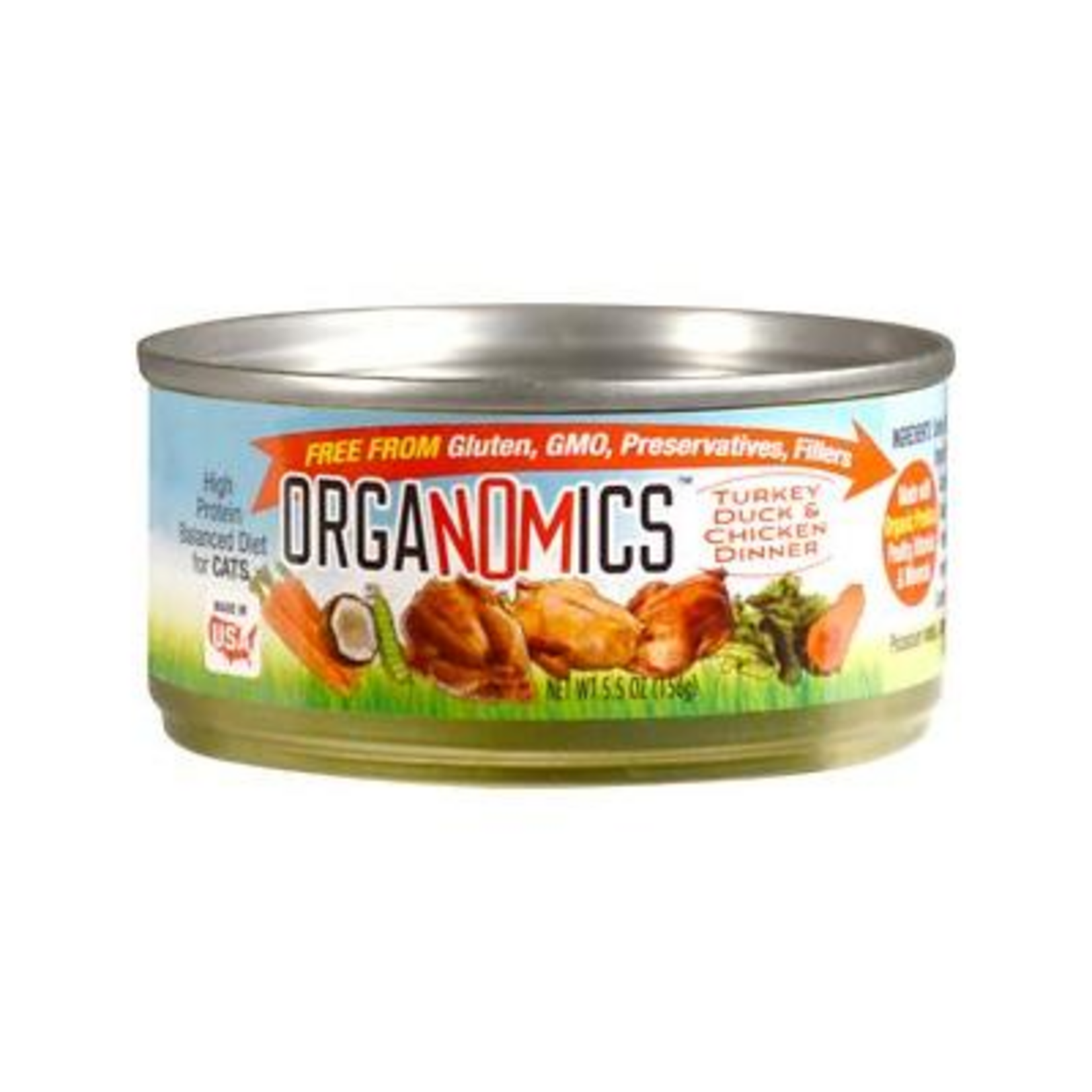 Evanger's Evanger's Cat Organomics Duck Turkey & Chicken Cans 5.5 oz case of 24
