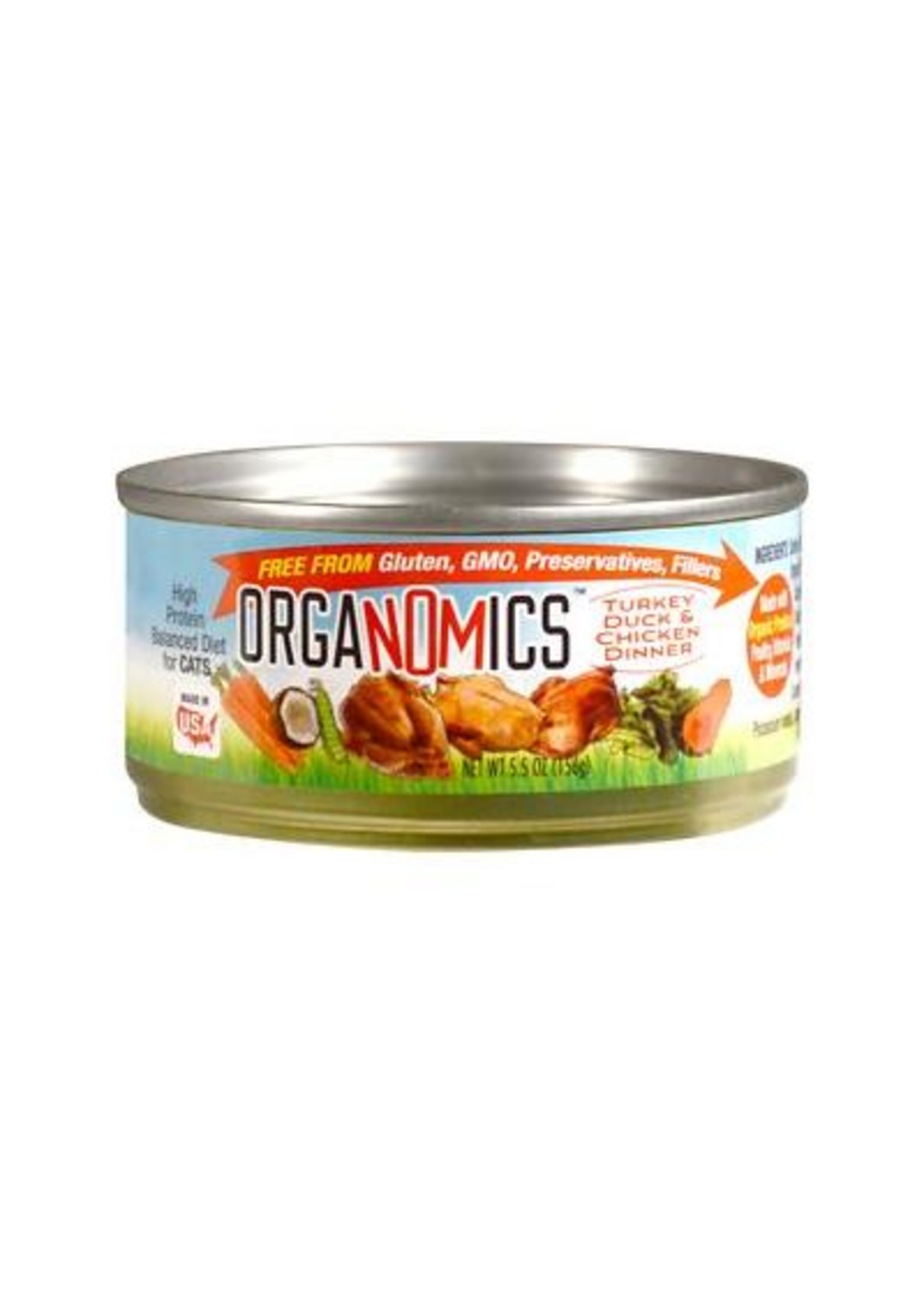 Evanger's Evanger's Cat Organomics Duck Turkey & Chicken Cans 5.5 oz case of 24