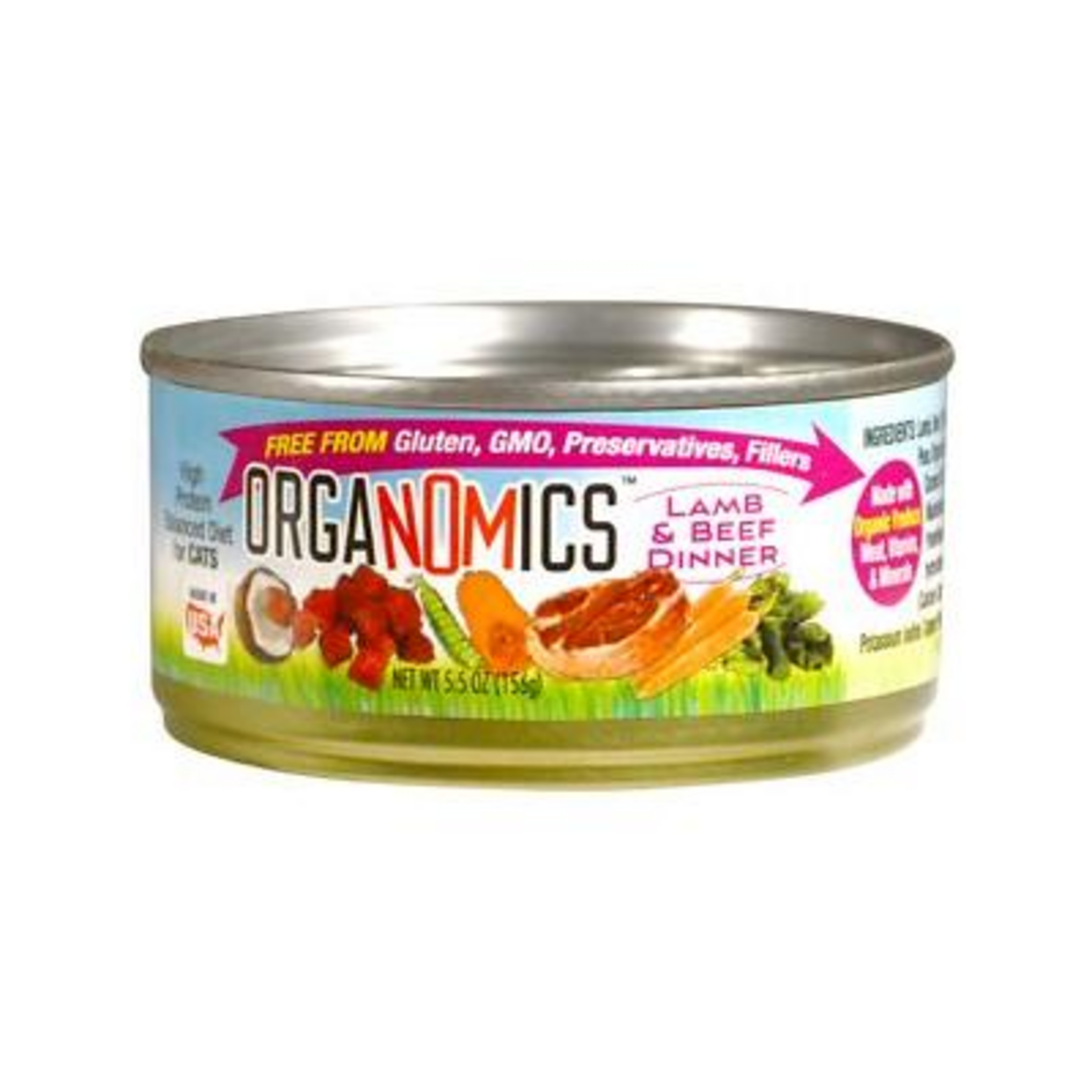 Evanger's Evanger's Cat Organomics Lamb & Beef 5.5 oz Cans case of 24