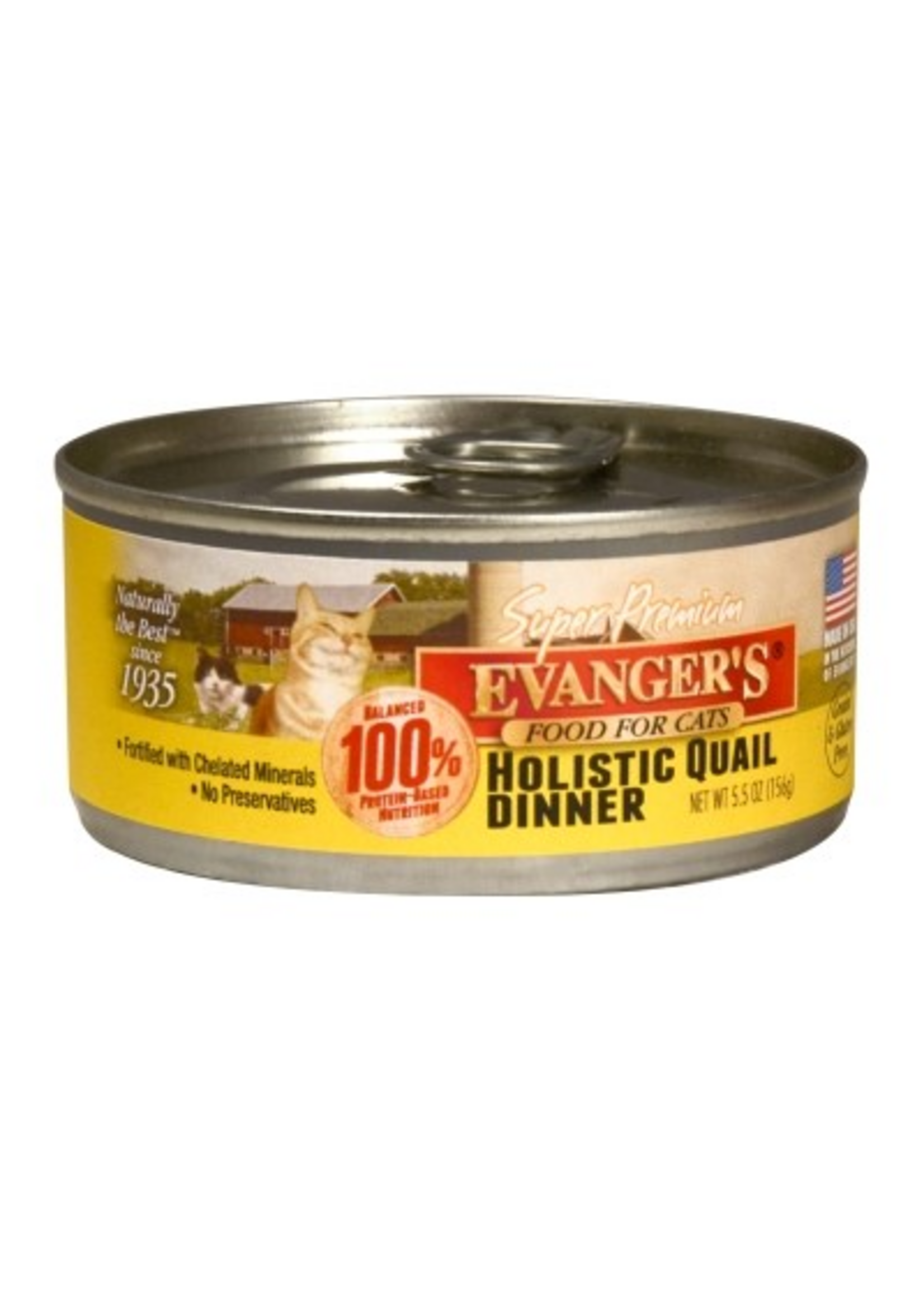 Evanger's Evanger's Super Premium Quail Dinner Wet Cat Food - 5.5 Oz Case of 24