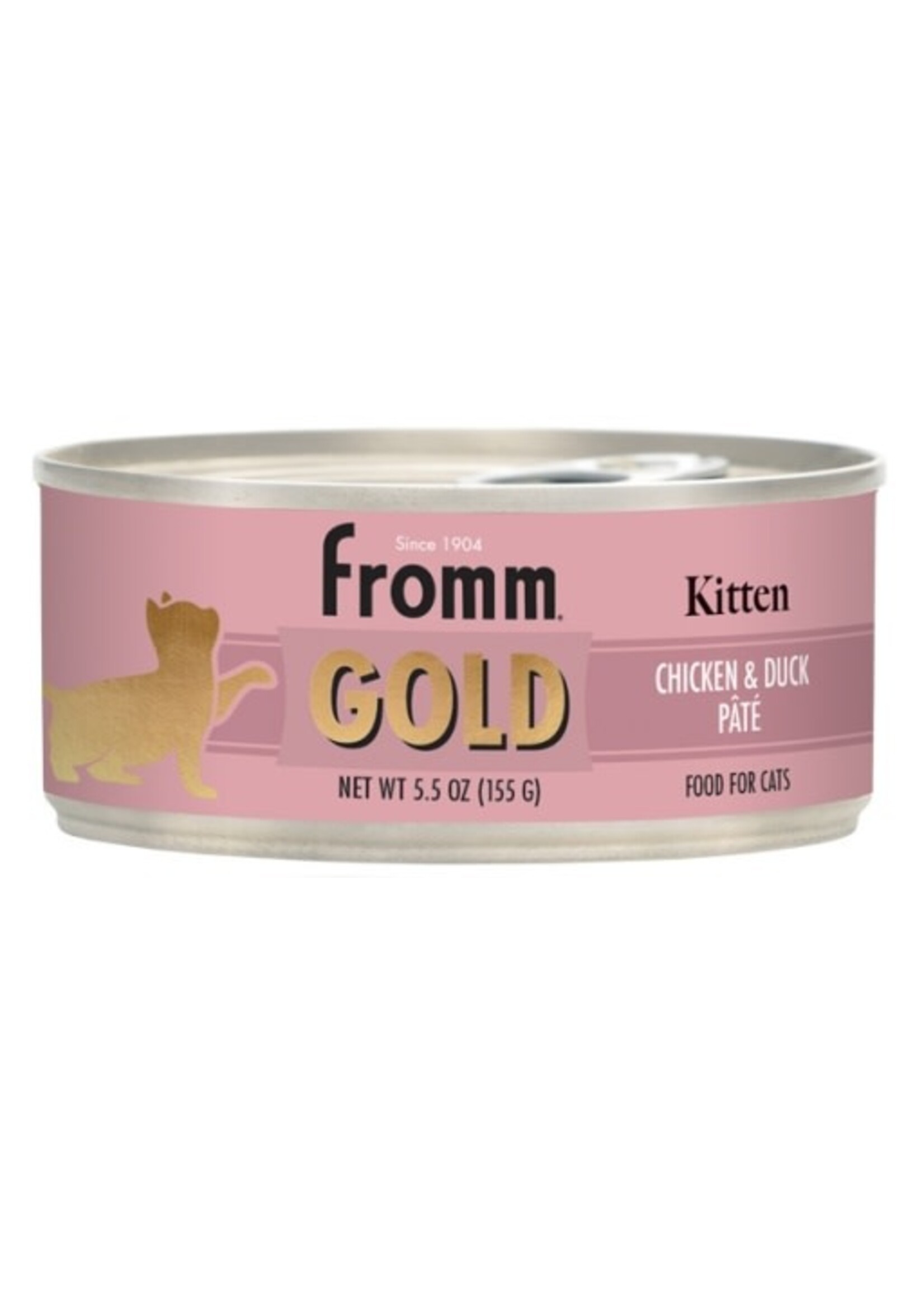 Fromm Fromm Gold Chicken & Duck Pate Kitten Wet Cat Food - 5.5 Oz Cans, Case of 12