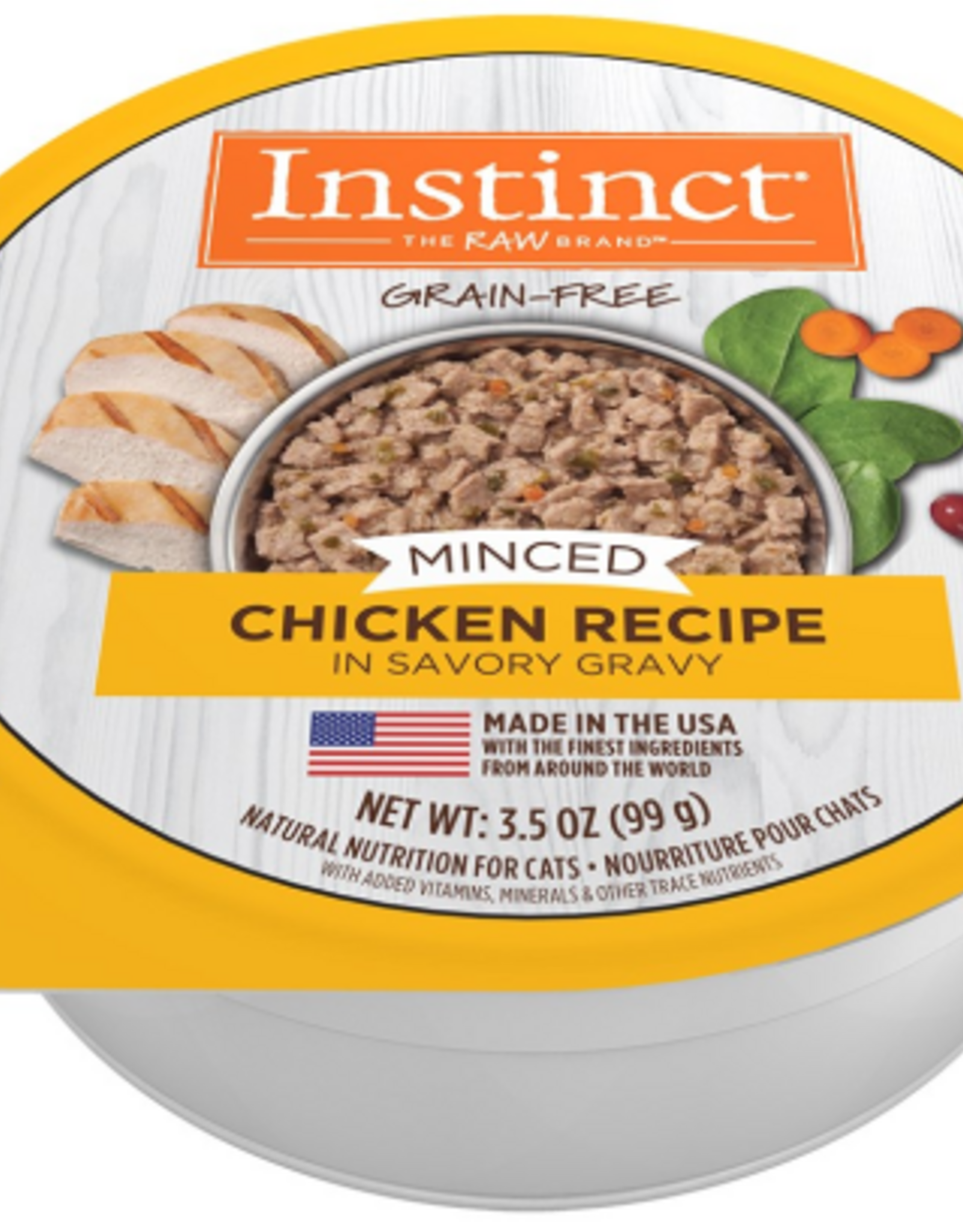Instinct Instinct Minced Chicken Recipe Wet Cat Food 3.5 oz. Trays, Case of 12
