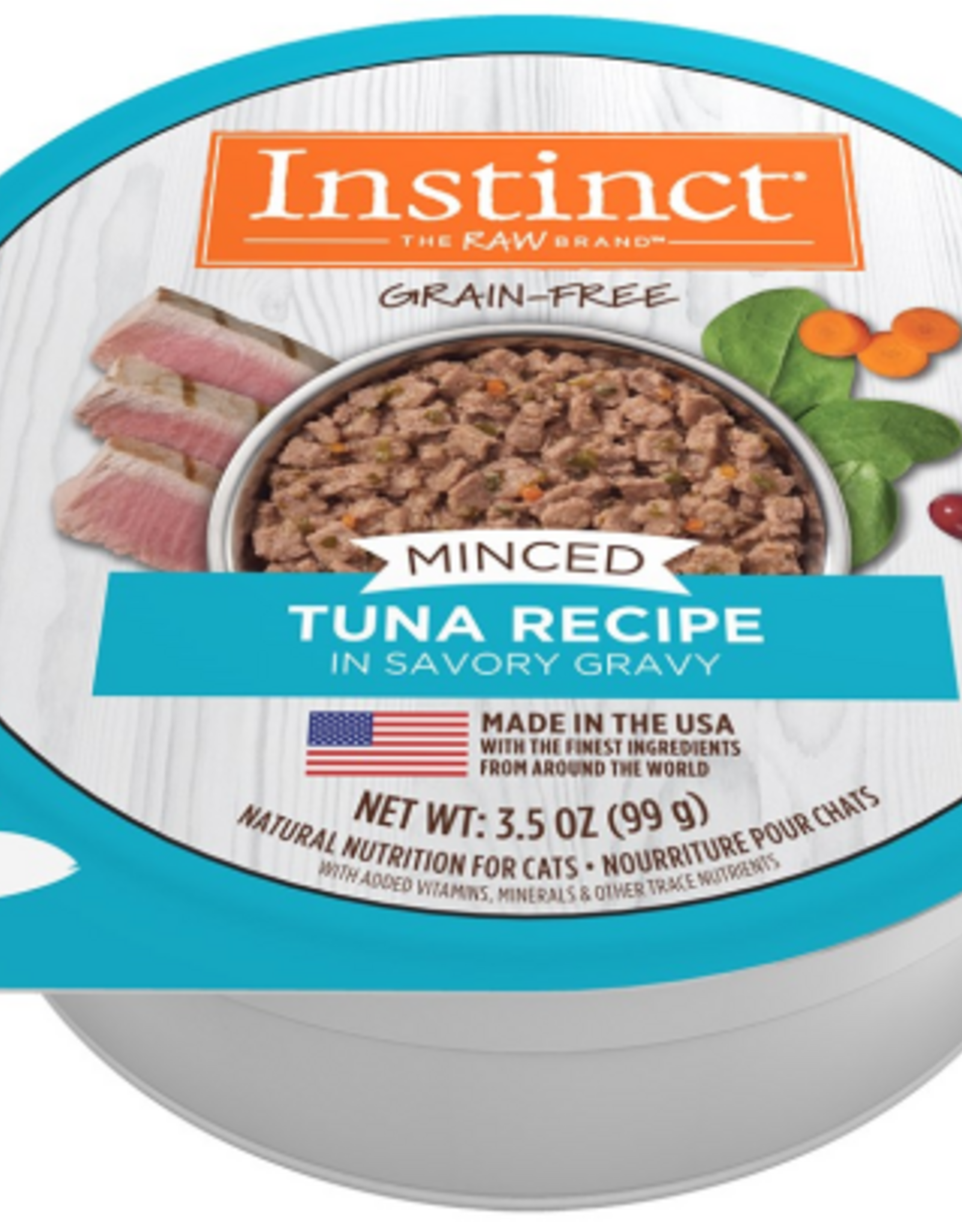 Instinct Instinct Minced Tuna Recipe Wet Cat Food, 3.5 Oz. Trays, Case of 12