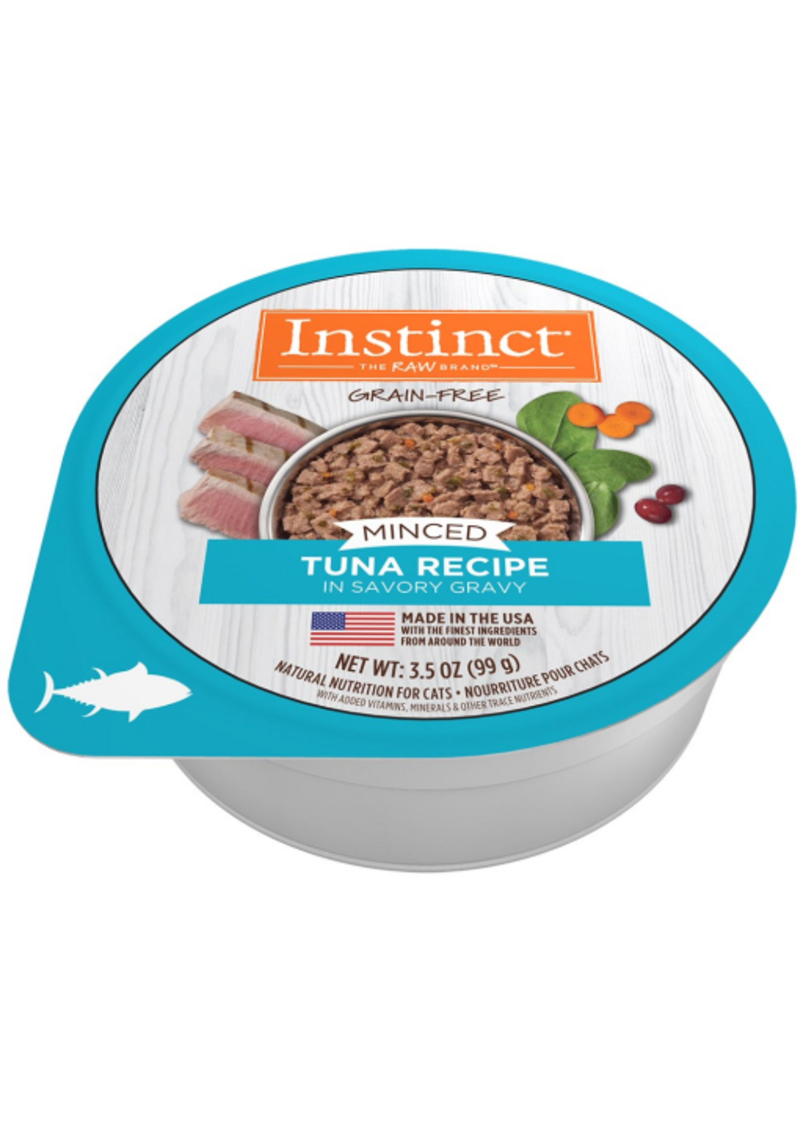 Instinct Instinct Minced Tuna Recipe Wet Cat Food, 3.5 Oz. Trays, Case of 12