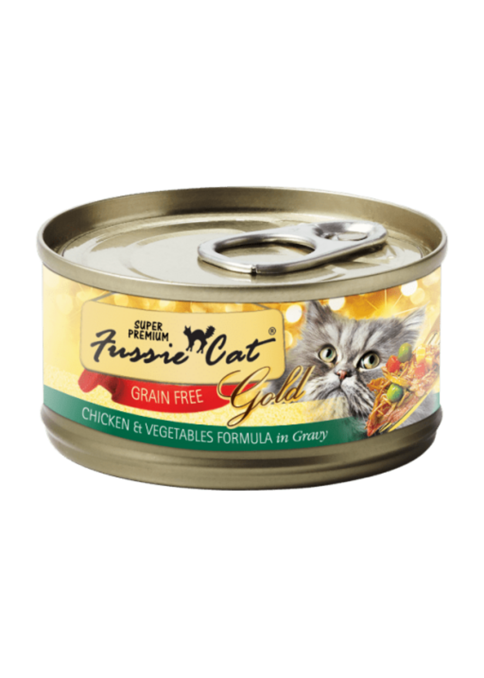 Fussie Cat Fussie Cat Super Premium Chicken & Vegetables Formula in Gravy 2.82 oz cans, Case of 24