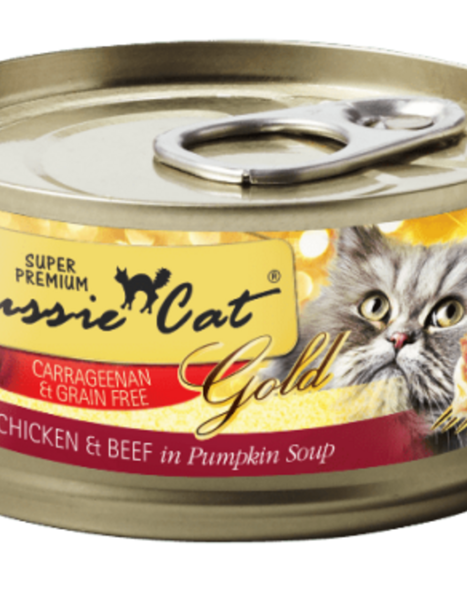 Fussie Cat Fussie Cat Super Premium Chicken & Beef Formula in Pumpkin Soup 2.82oz cans, Case of 24