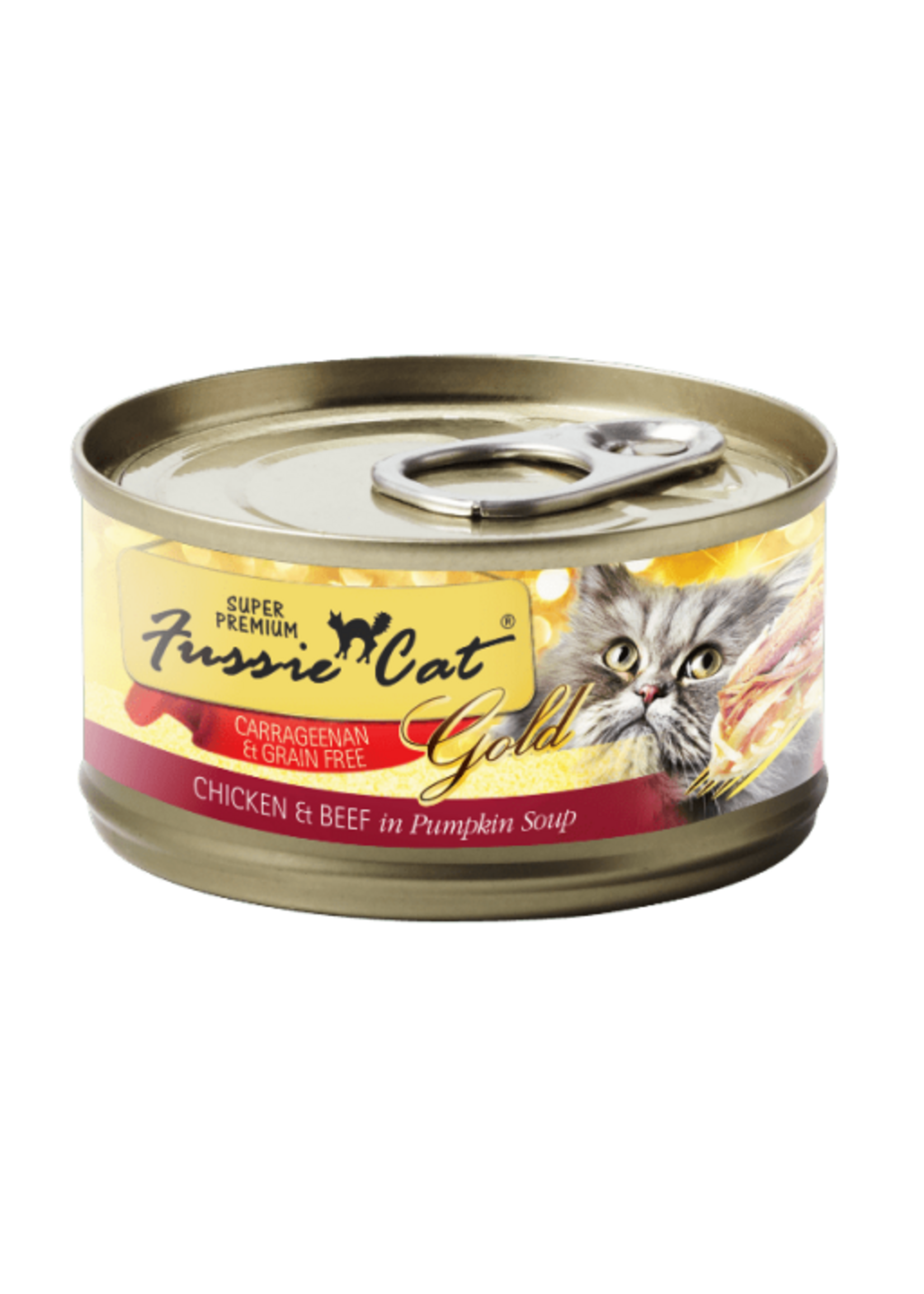 Fussie Cat Fussie Cat Super Premium Chicken & Beef Formula in Pumpkin Soup 2.82oz cans, Case of 24