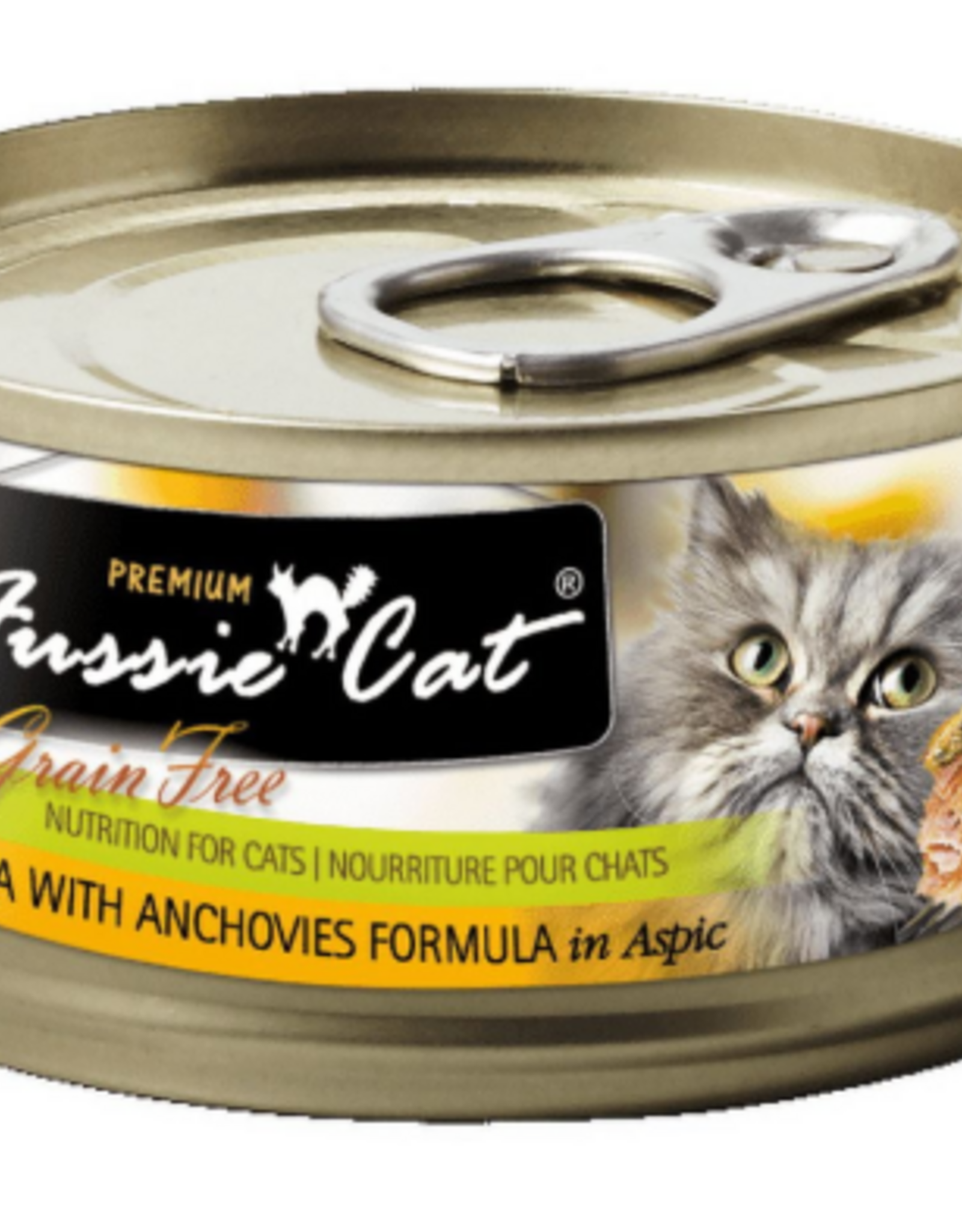 Fussie Cat Fussie Cat Premium Tuna with Anchovies Formula in Aspic 2.82oz cans, Case of 24