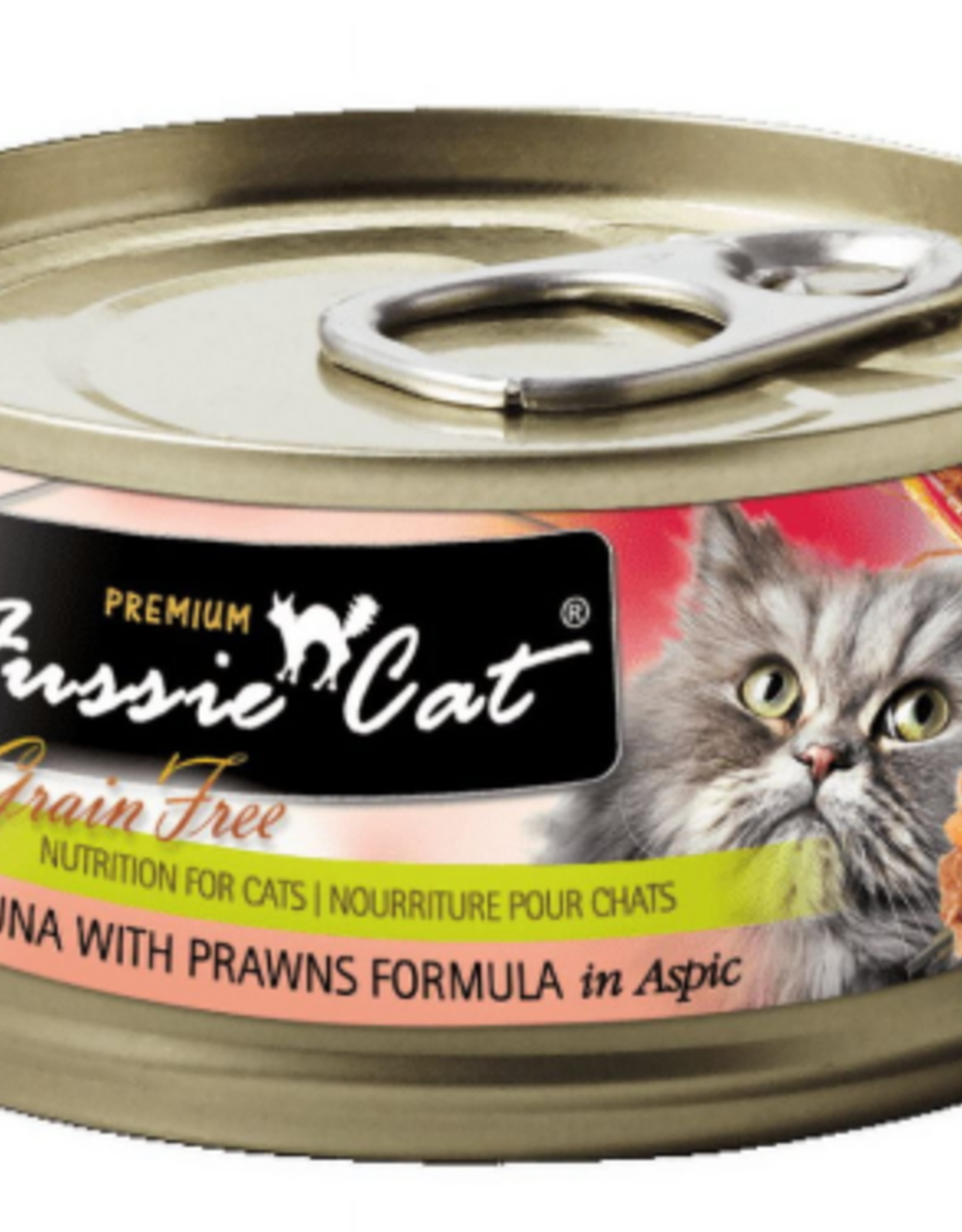 Fussie Cat Fussie Cat Premium Tuna with Prawns Formula in Aspic 2.82oz cans, Case of 24