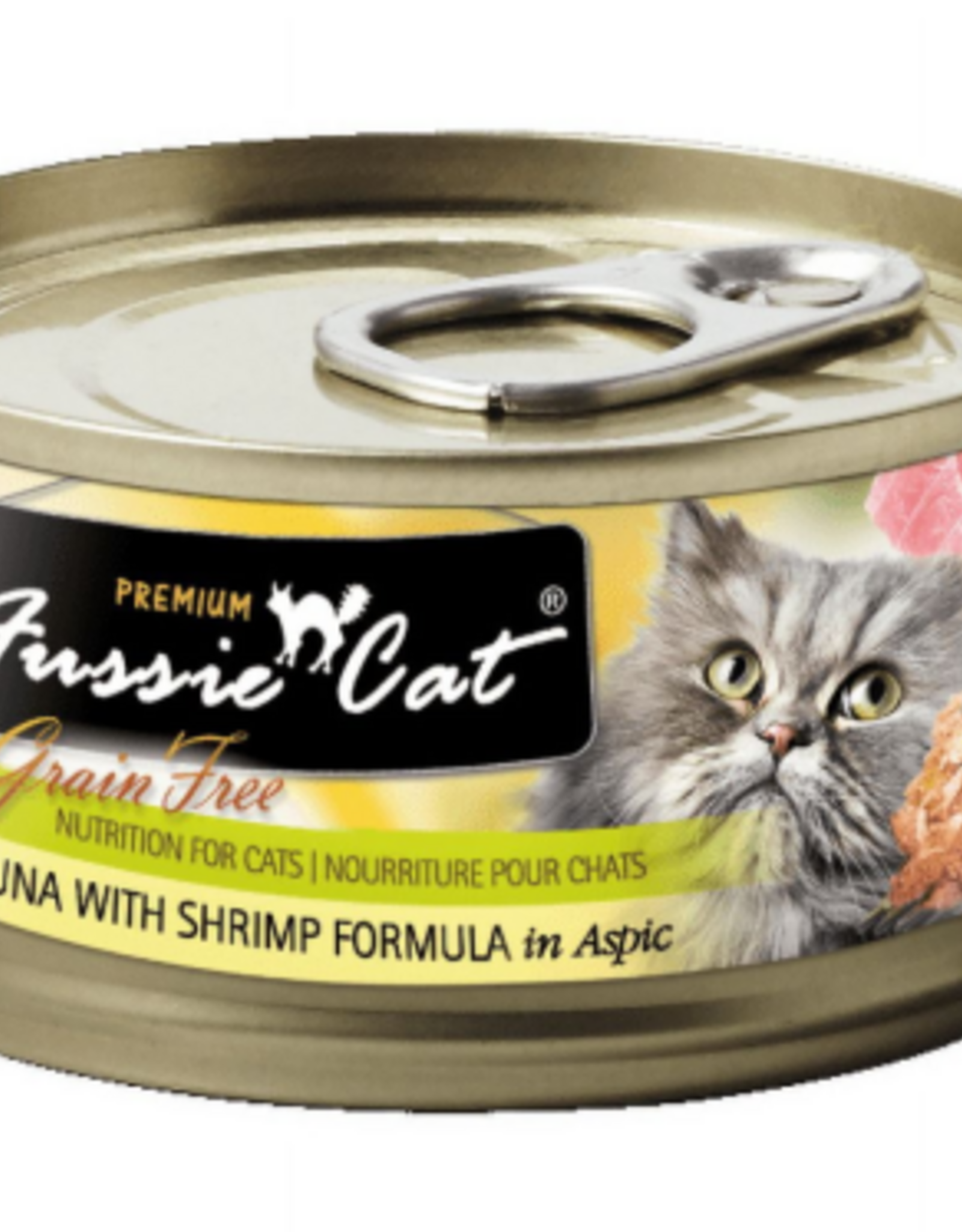Fussie Cat Fussie Cat Premium Tuna with Shrimp Formula in Aspic 2.82oz cans, Case of 24