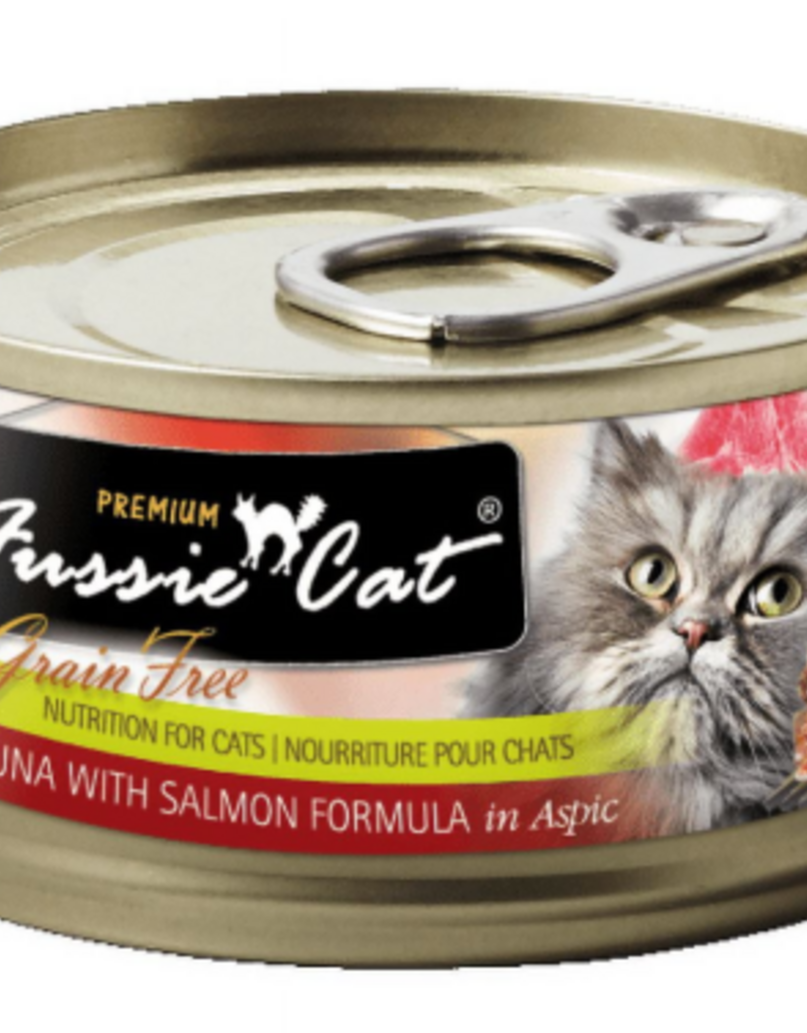 Fussie Cat Fussie Cat Premium Tuna with Salmon Formula in Aspic 2.82oz cans, Case of 24