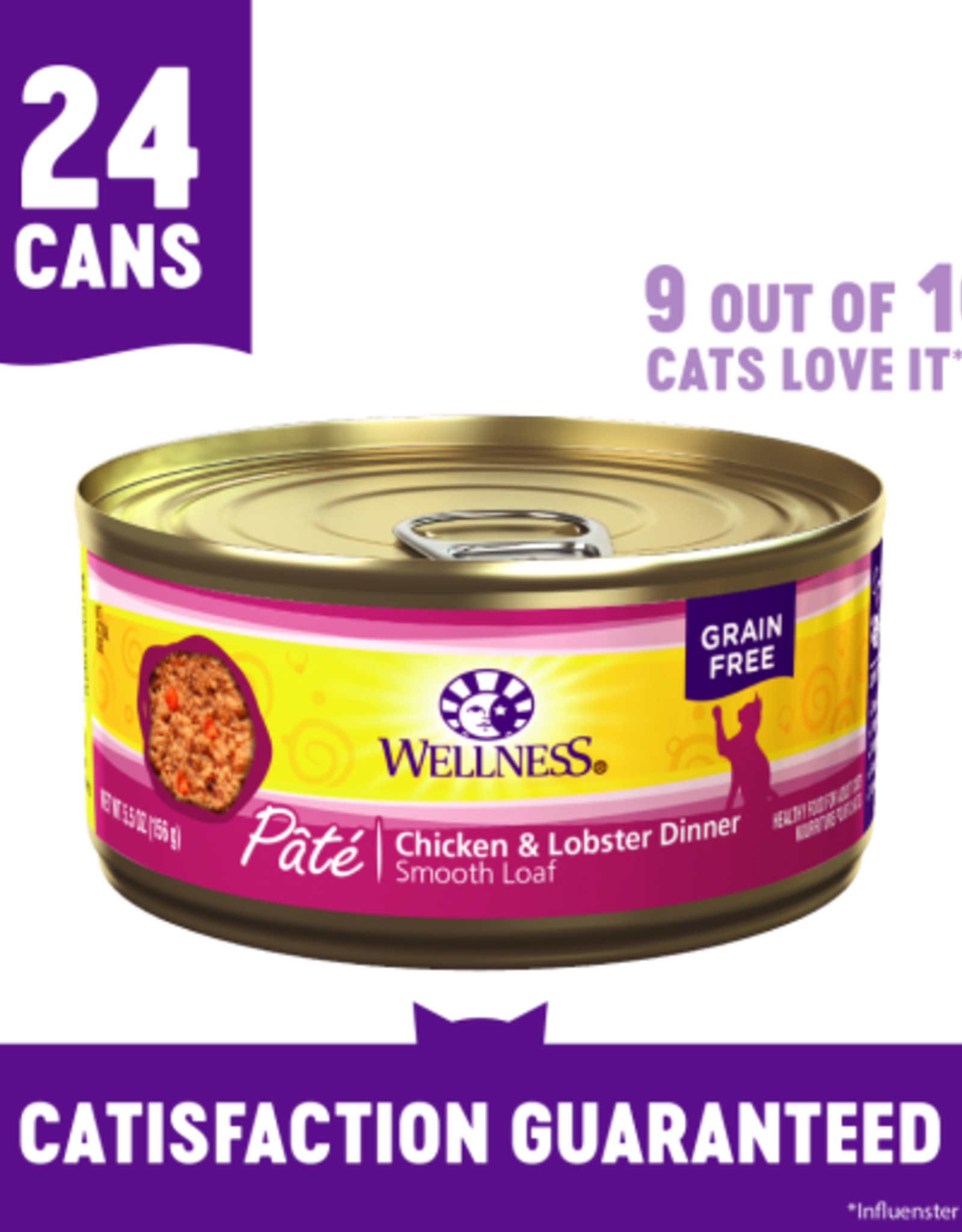 Wellness Wellness Cat Chicken & Lobster Pate 5 Oz Cans, Case of 24