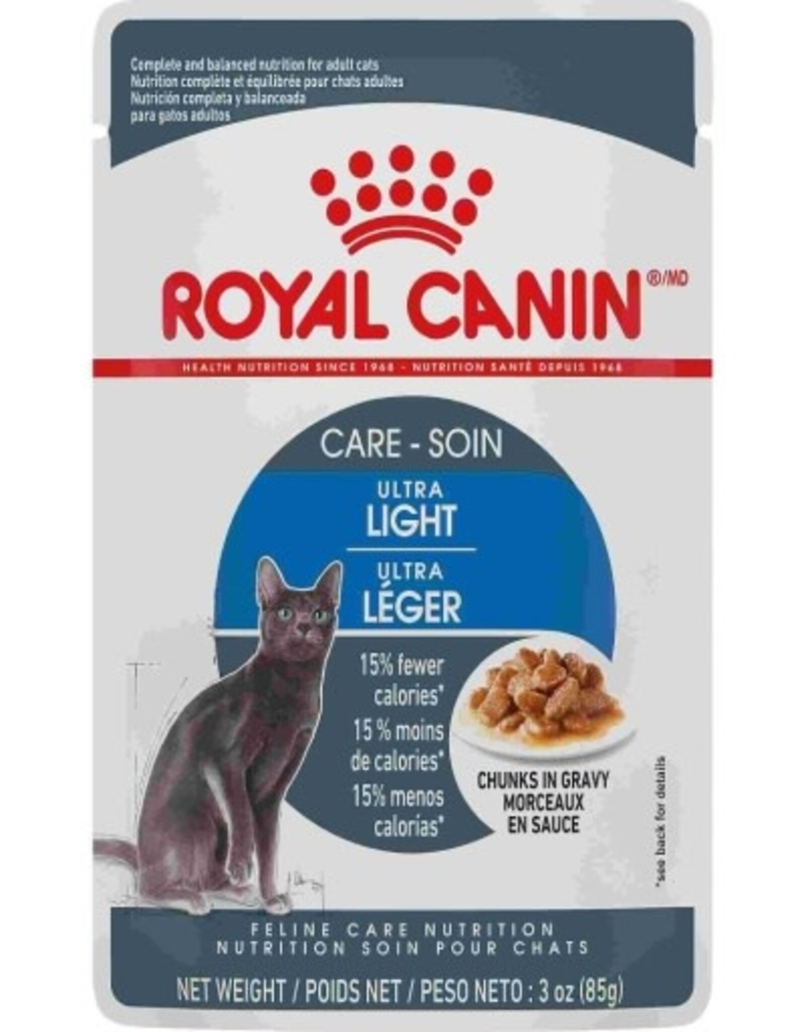 Royal Canin Royal Canin Weight Care Adult Chunks in Gravy Wet Cat Food 3-oz Pouches, Case of 12
