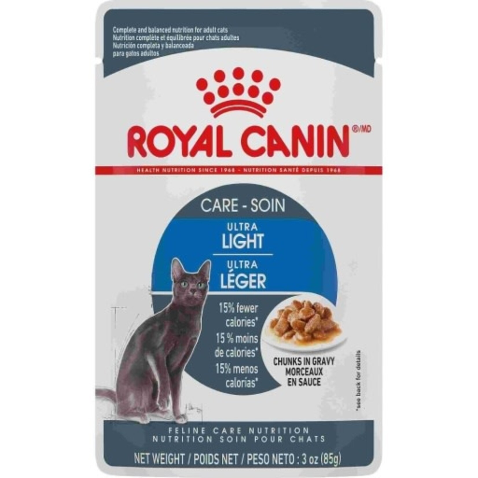 Royal Canin Royal Canin Weight Care Adult Chunks in Gravy Wet Cat Food 3-oz Pouches, Case of 12