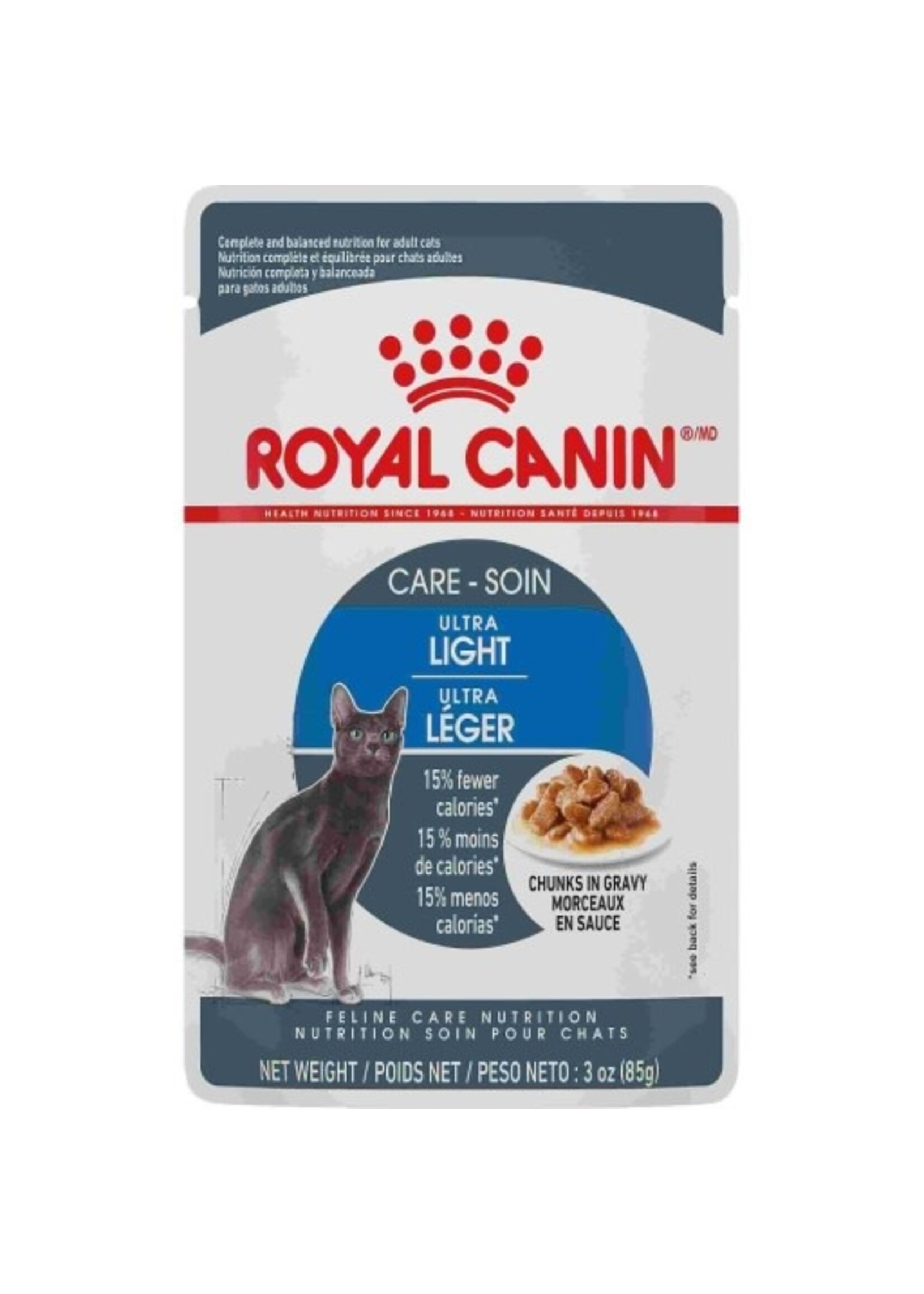 Royal Canin Royal Canin Weight Care Adult Chunks in Gravy Wet Cat Food 3-oz Pouches, Case of 12